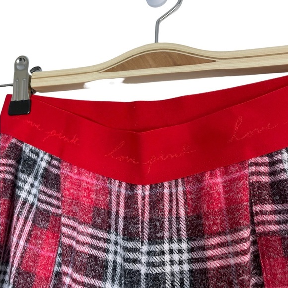 Christmas VS PINK red plaid pajamas with rose gold spell out logo size small - Picture 11 of 14